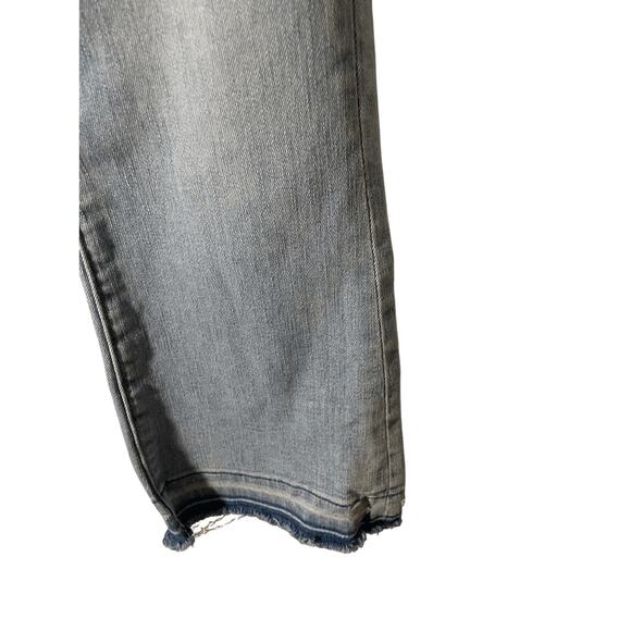 The Kick Crop Loft High Waisted SZ 4 Women's Medium Wash Straight Leg Jeans - Picture 2 of 6